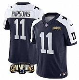 Men & Women & Youth Dallas Cowboys #11 Micah Parsons Navy White 2023 F.U.S.E. NFC East Champions Patch Jersey,baseball caps,new era cap wholesale,wholesale hats